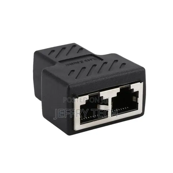 1 to 2 Ways RJ45 LAN Ethernet Network Cable Female Splitter