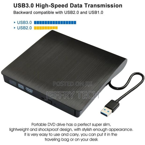 USB 3.0 Slim External DVD RW CD Writer Drive Reader Player O