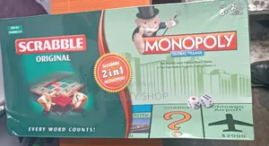 Scrabble Monopoly Game 2 in 1 Family Game