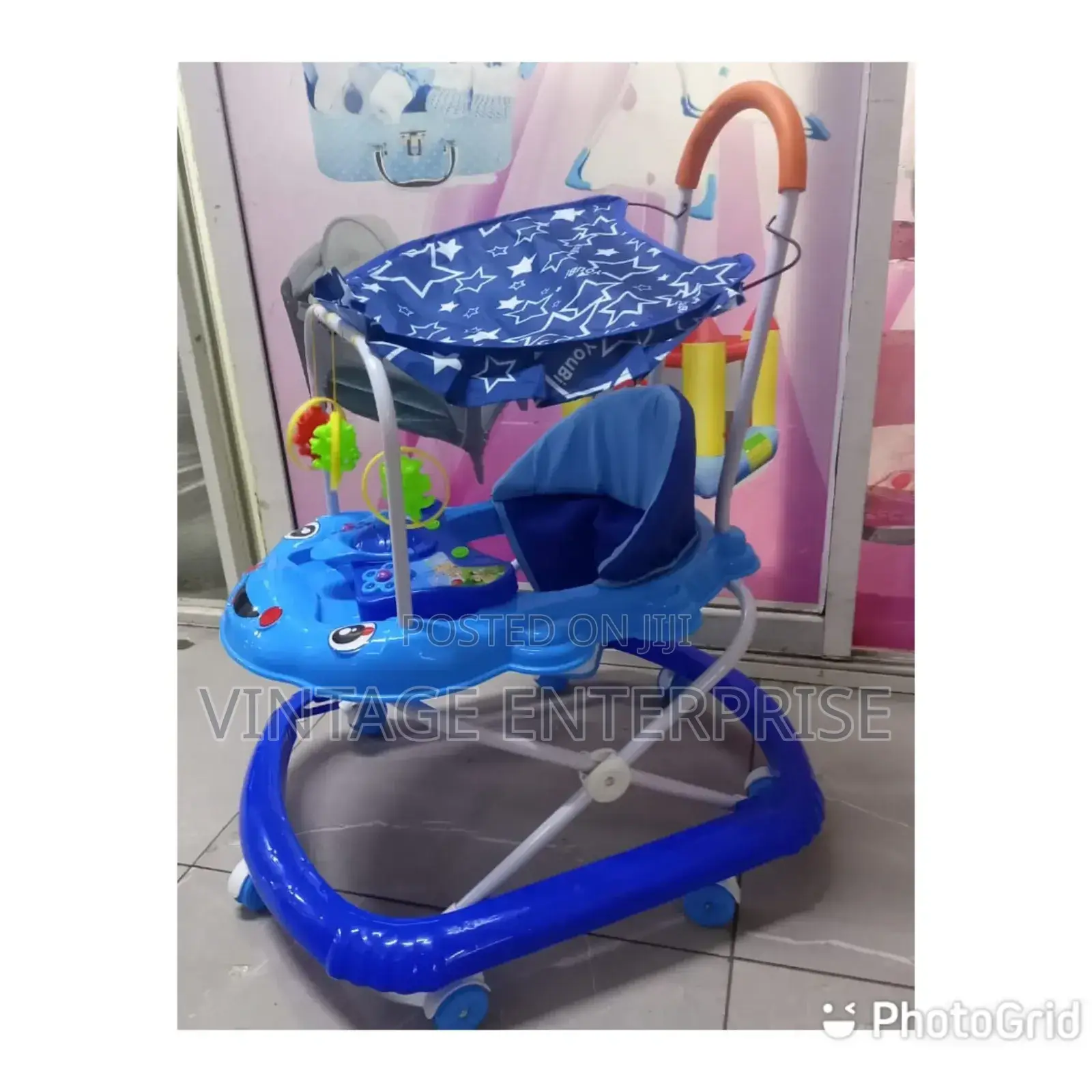 Baby Walker With Shade and Push Handle