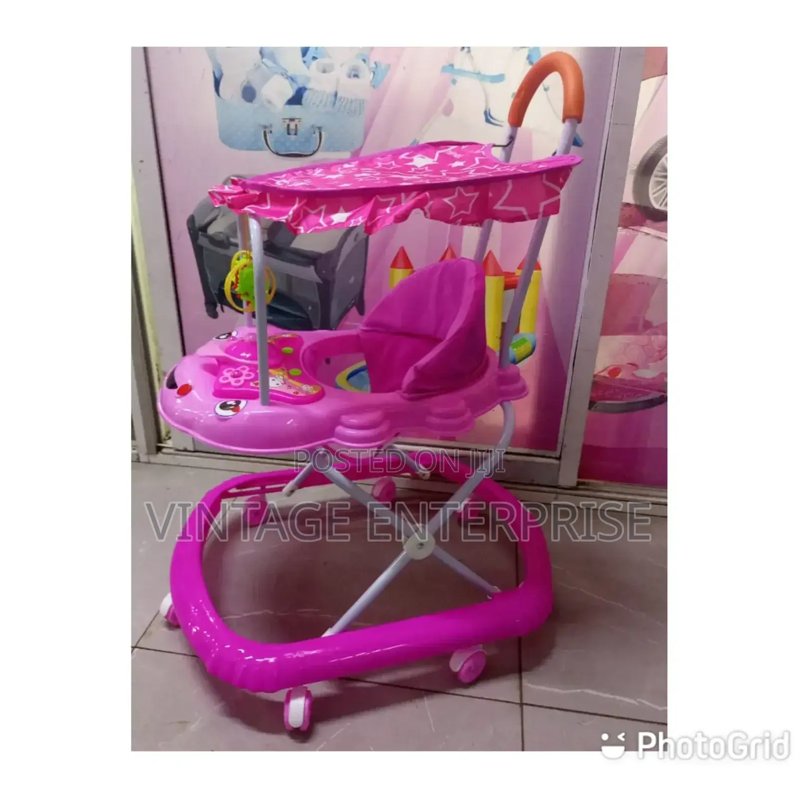 Baby Walker With Shade /Push Handle
