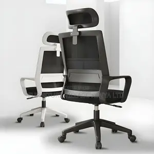 Ergonomic Modern Swivel Task Chair in Black Mesh