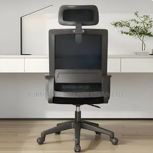 Ergonomic Modern Swivel Task Chair in Black Mesh