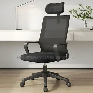 Ergonomic Modern Swivel Task Chair in Black Mesh