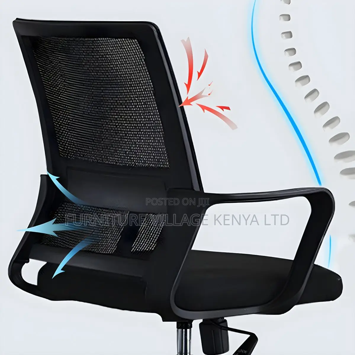 Modern Mesh Office Task Chair With Lumbar Support