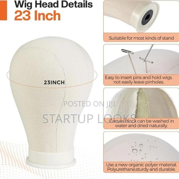 Cork Canvas Head Wig Making Mannequins