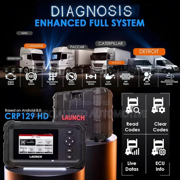 Launch X431 Crp129hd 24v Heavy Duty Truck Buses Diagnosis Machine
