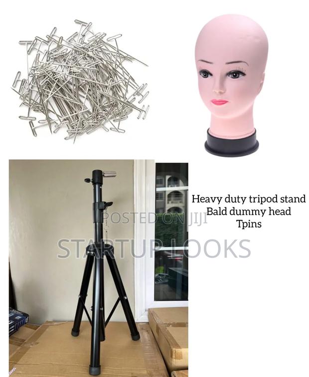 Bald Dummy Head, Heavy Duty Tripod Stand, Tpins - main view
