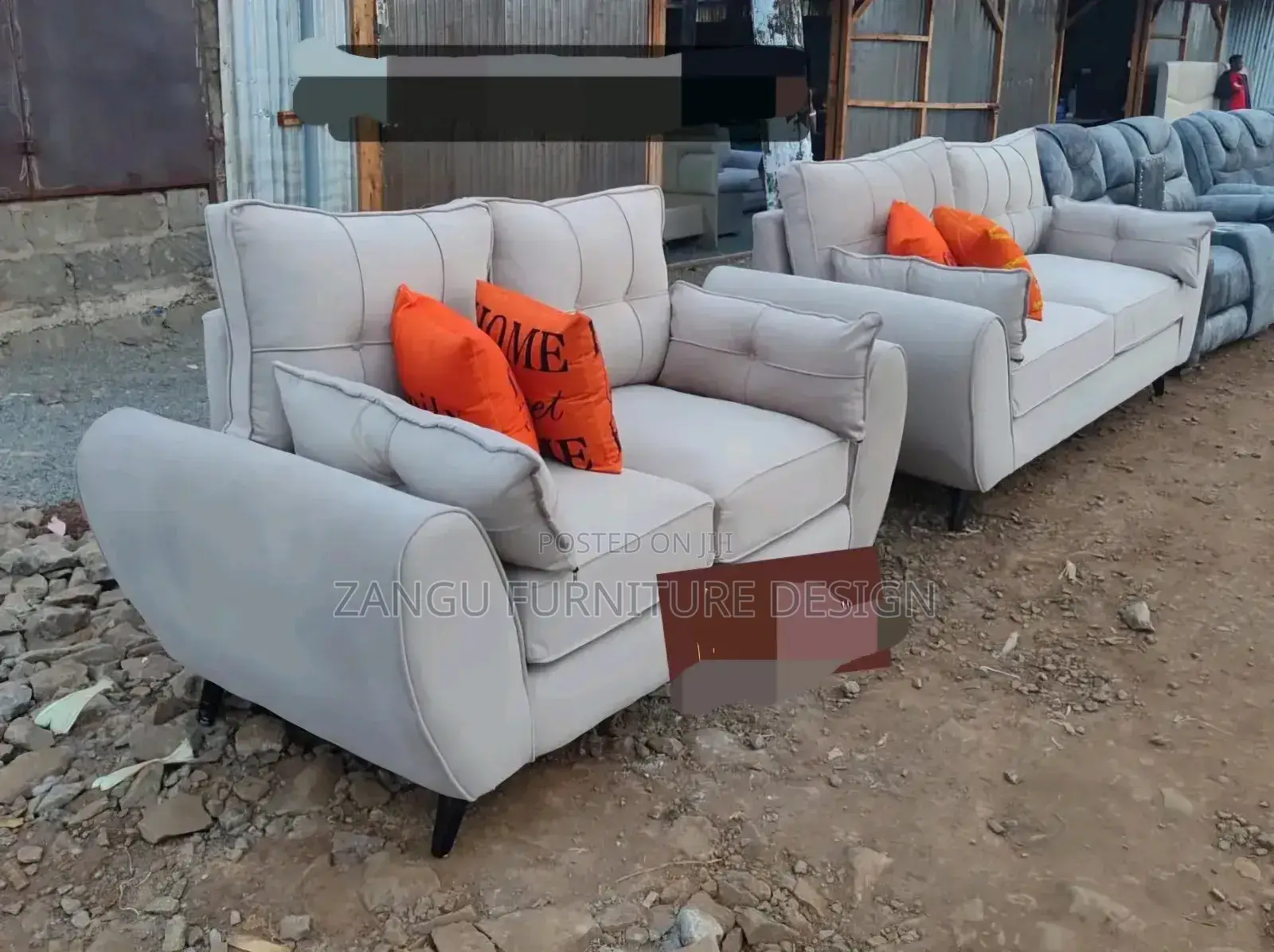 Fancy Two Seater Couch With Fibre and Spring Cushions