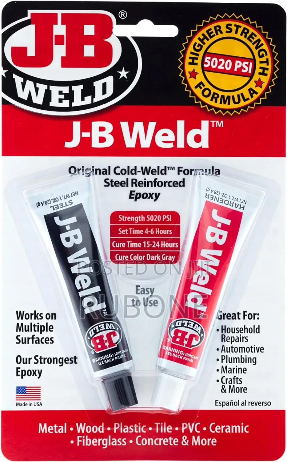 J-B Weld 8265s Original Cold Steel Reinforced Epoxy