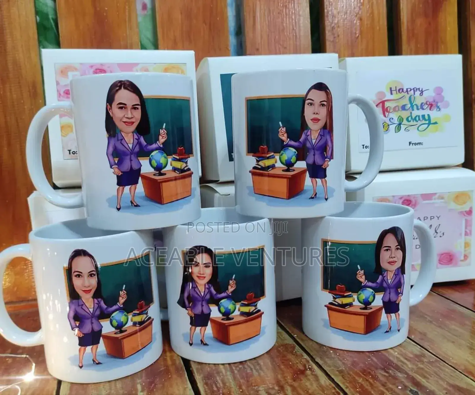 White Printed Mugs