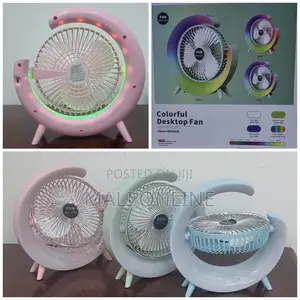 Colourful Desktop Fan Light With 5 Colour Modes in 3 Body