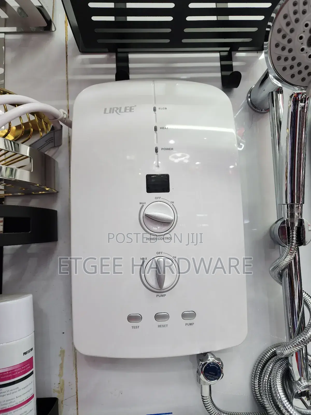 Water Heater With Pump and Telephone Shower