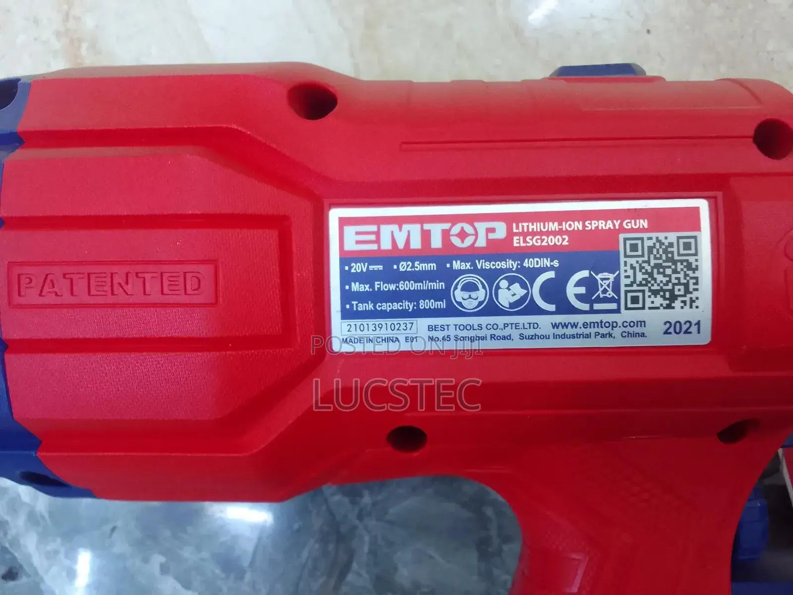 Emtop ELSG2002 Lithium-Ion Spray Gun 20V