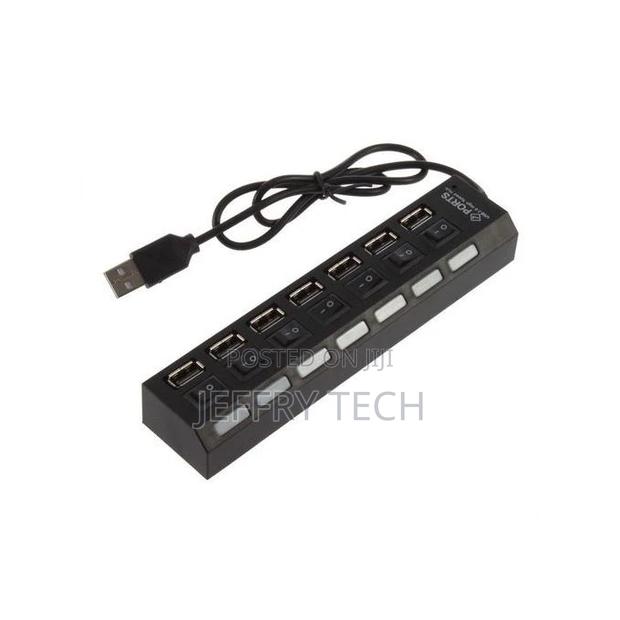 7-Port USB Hub - Black