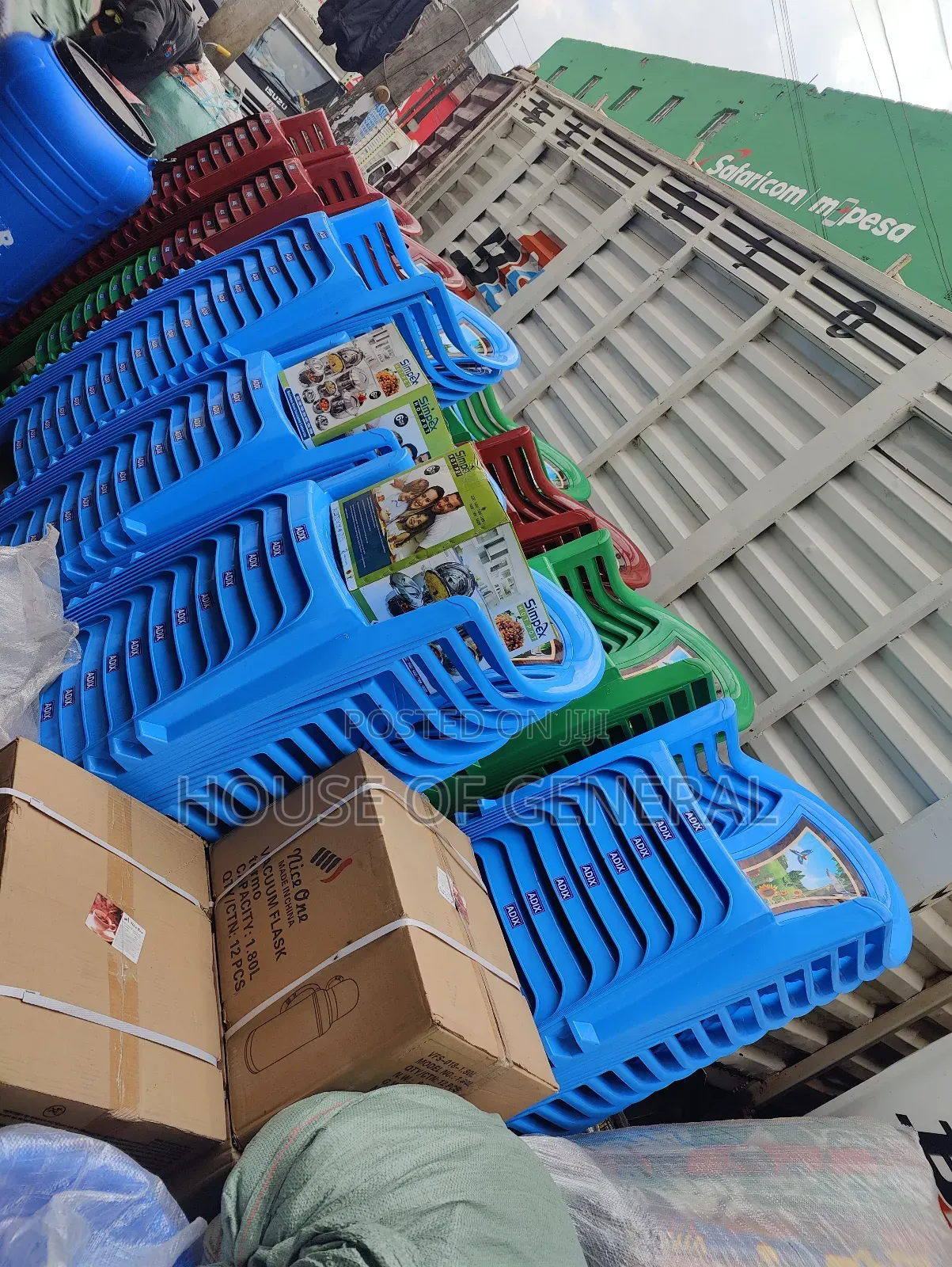 Blue Adix Plastic Chairs