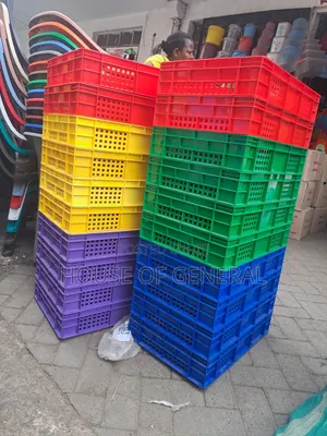 Mix Colours Half Plastic Crates Adix Crates