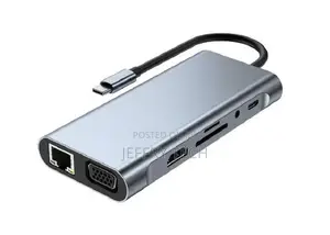 Multi Port Adapter 11 in 1 Type C 3.1 Hub to RJ45 VGA USB 3.