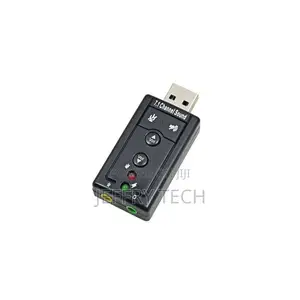 USB to 2 Jack Sound Adapter - External Sound Card - AC-7 - B