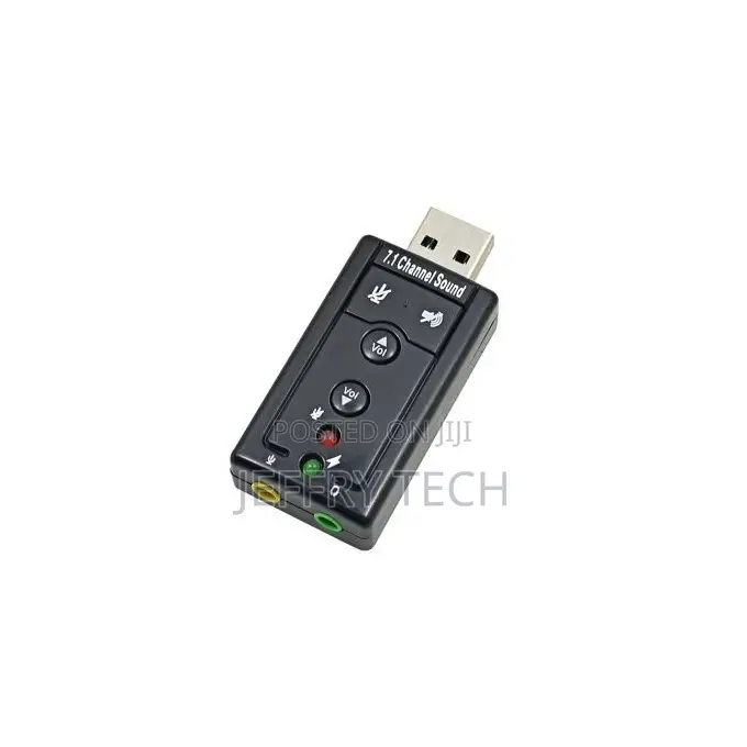 USB to 2 Jack Sound Adapter - External Sound Card - AC-7 - B
