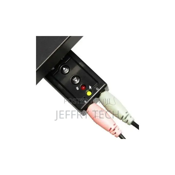 USB to 2 Jack Sound Adapter - External Sound Card - AC-7 - B