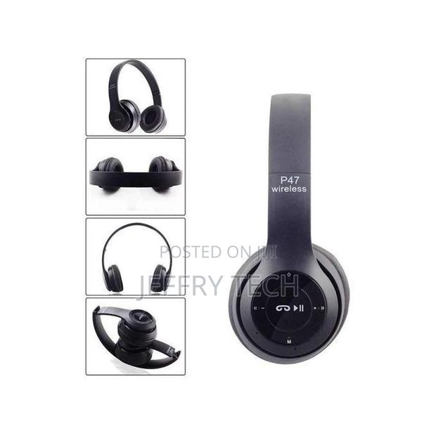 P47 MP3 Headset - Bluetooth - Black - Built-in Microphone