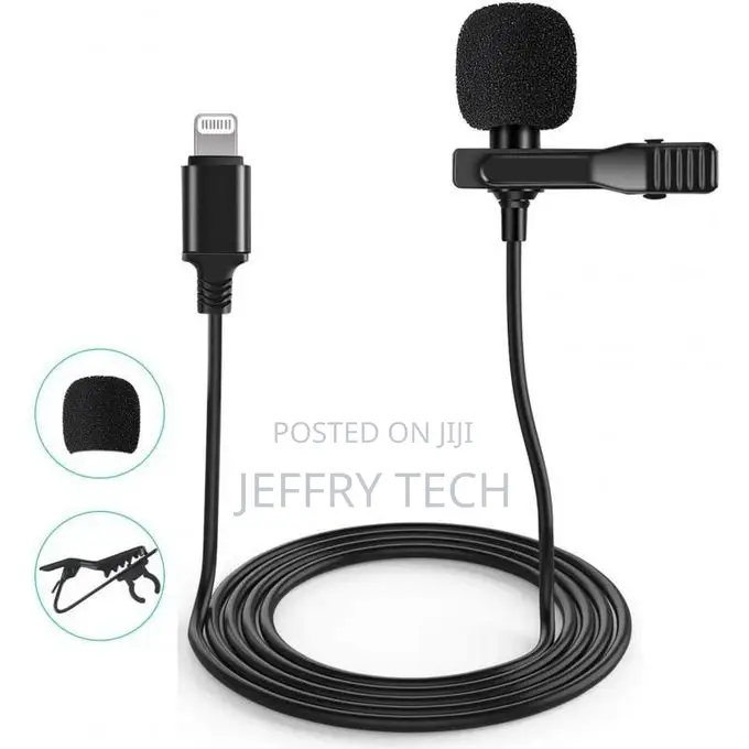 Lavalier Clip Microphone for iPhone - Black -