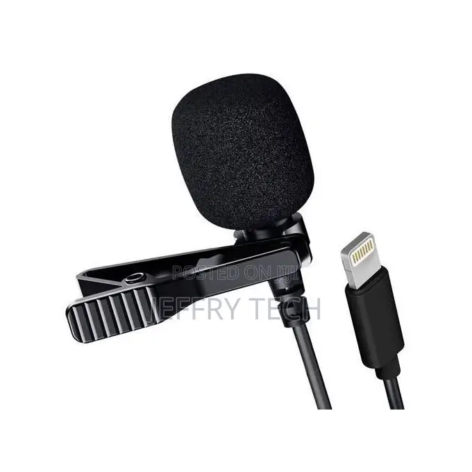 Lavalier Clip Microphone for iPhone - Black -