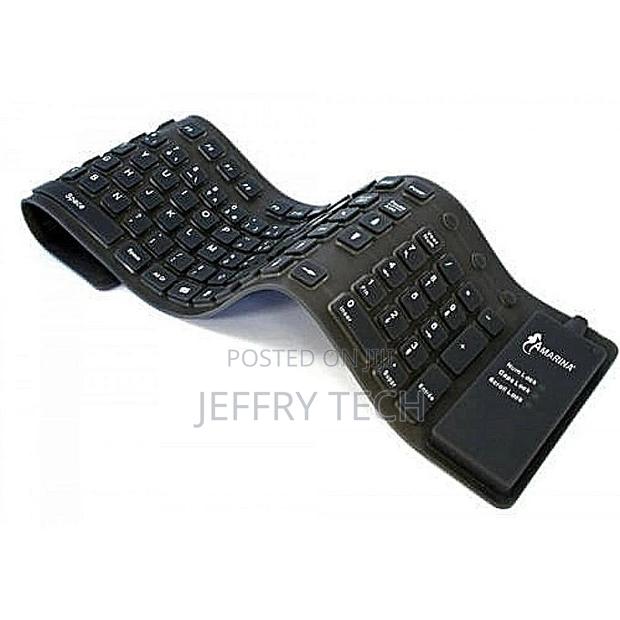Flexible Keyboard - USB - Black - Soft - - thumbnail 2