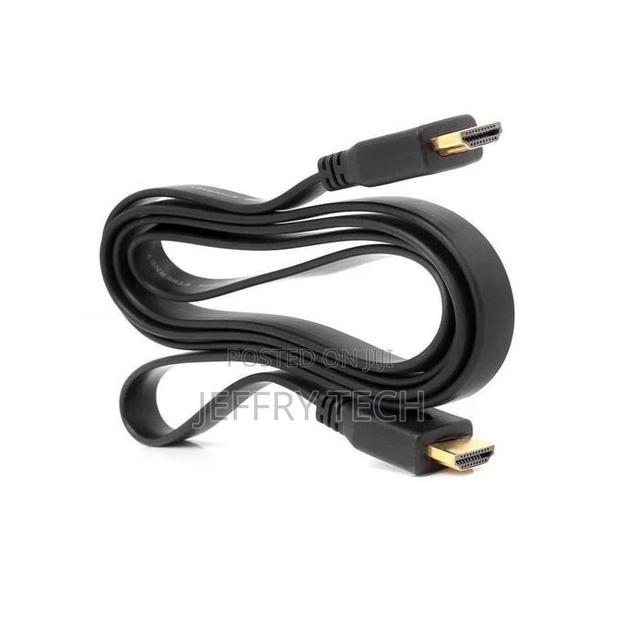 Flat HDMI Cable - Black - Shielded - 1.5 Meter