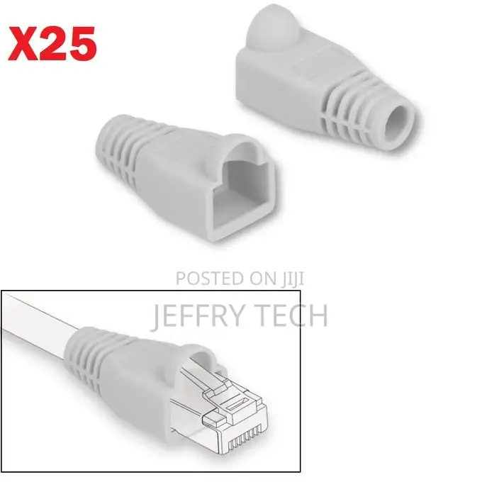 Pack of 25 Boots - RJ45 Ethernet Cable Connector - Socket Co