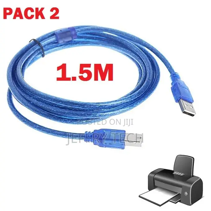 Pack 2 USB Printer Cable - 1.5 Meters