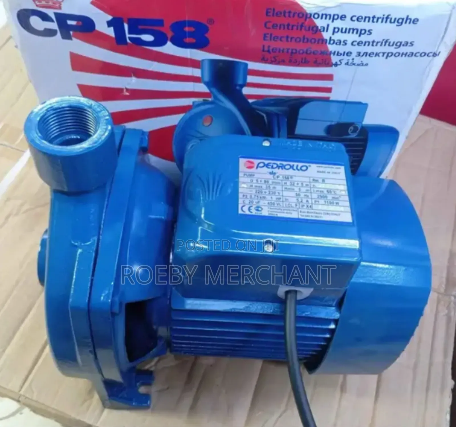 Pedrollo 1hp Water Pump