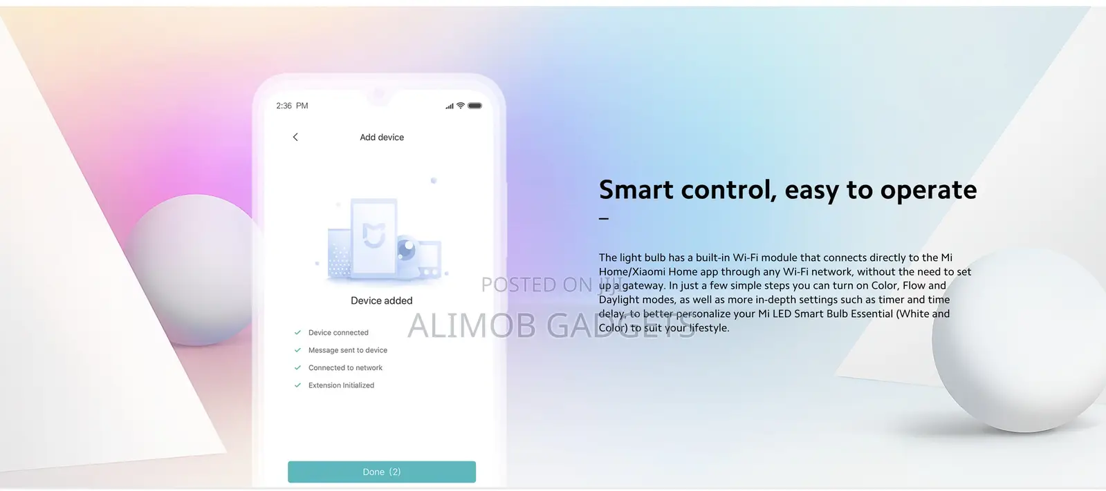 Mi Led Smart Bulb Essential White and Color | Wifi Bulb