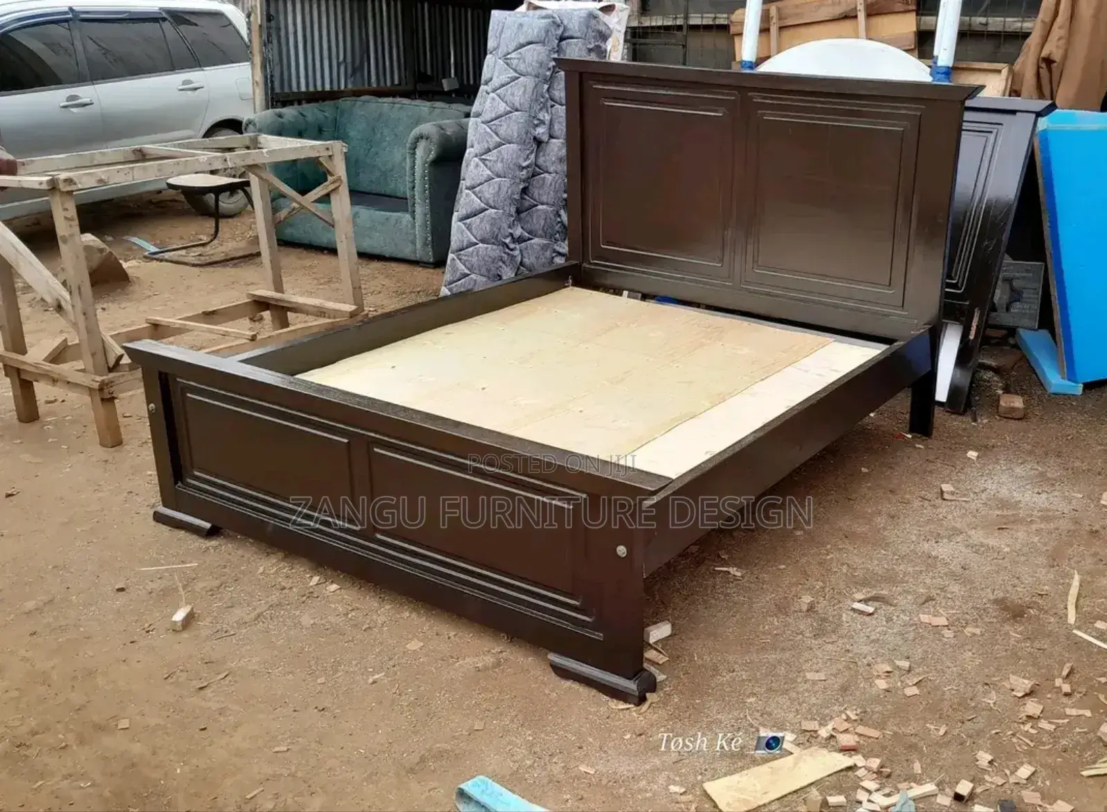 Modern Chocolate Bed Available
