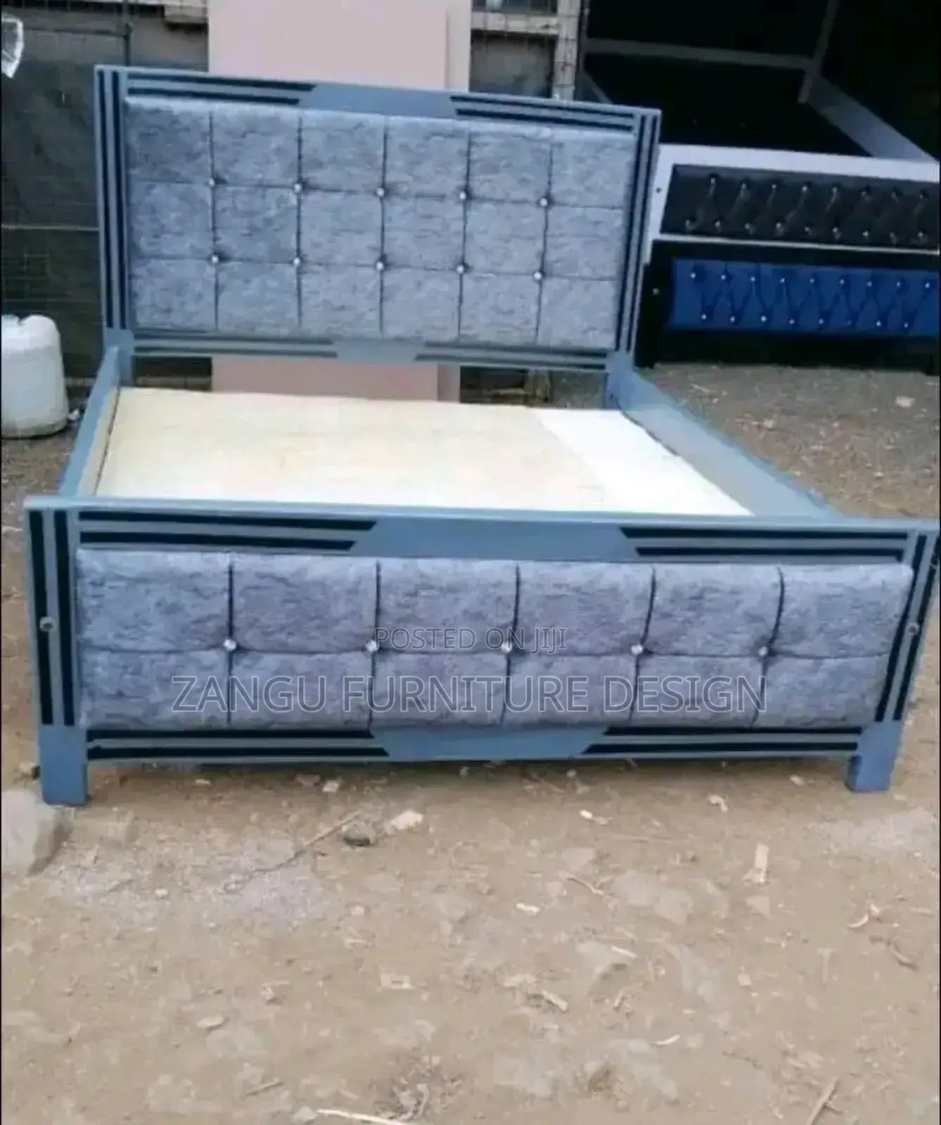 Grey Colour Bed Available