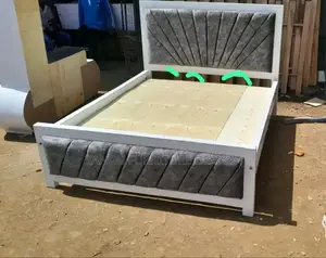 White Grey Bed Available