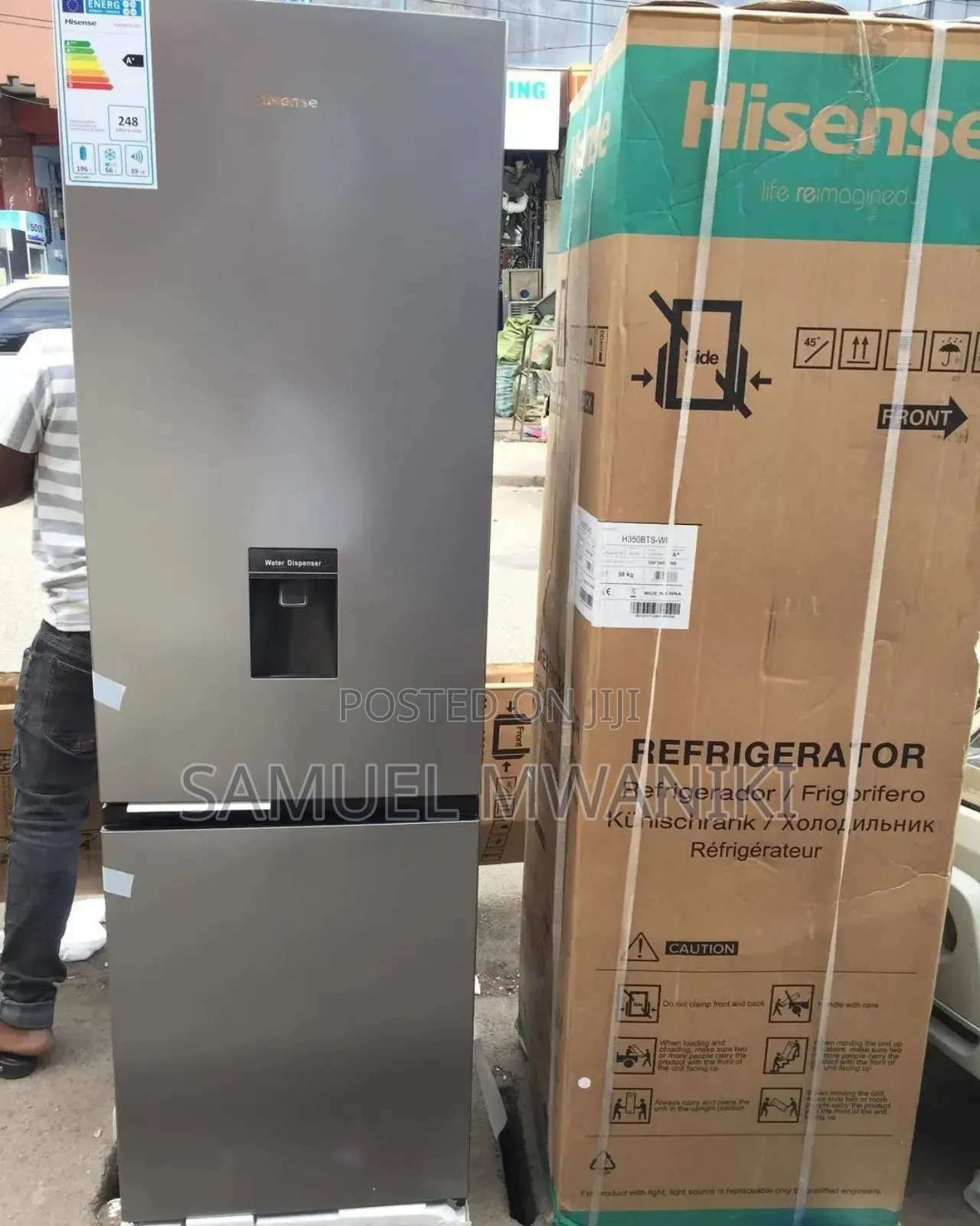 Hisense 286L Combi Defrost Refrigerator With Water Dispenser