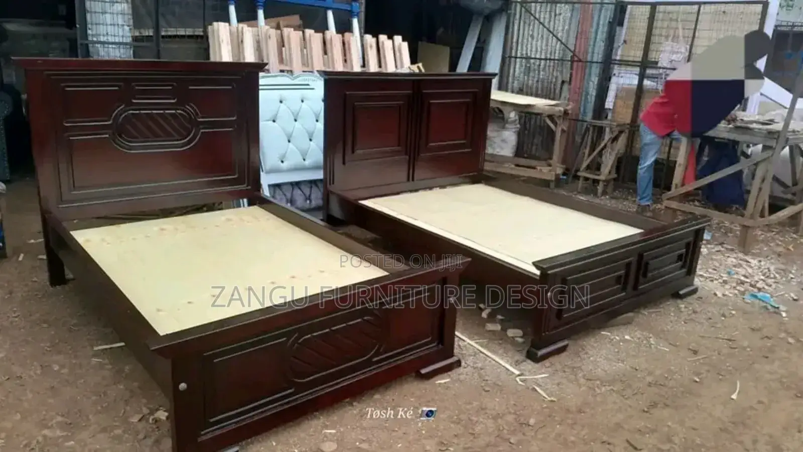 Modern Hardwood Board Bed