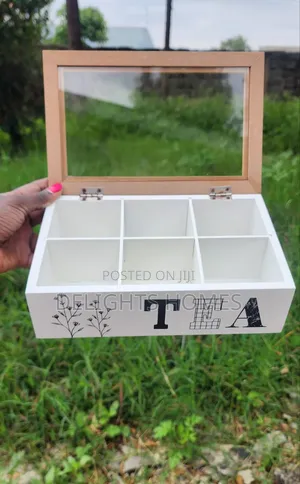 6 Compartments Wooden Teabag / Coffee Organizer-Hog