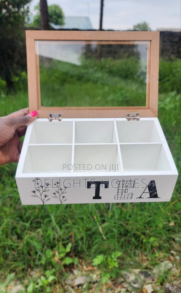 6 Compartments Wooden Teabag / Coffee Organizer-Hog