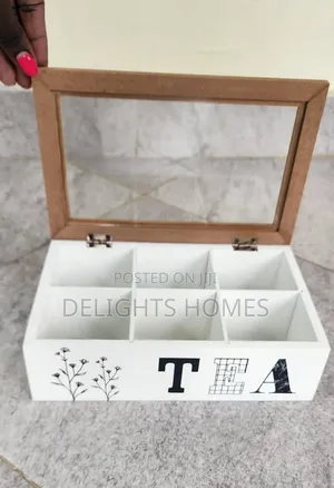 6 Compartments Wooden Teabag / Coffee Organizer-Hog
