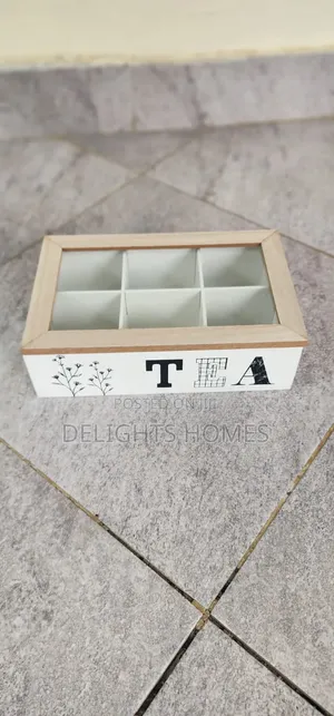 6 Compartments Wooden Teabag / Coffee Organizer-Hog