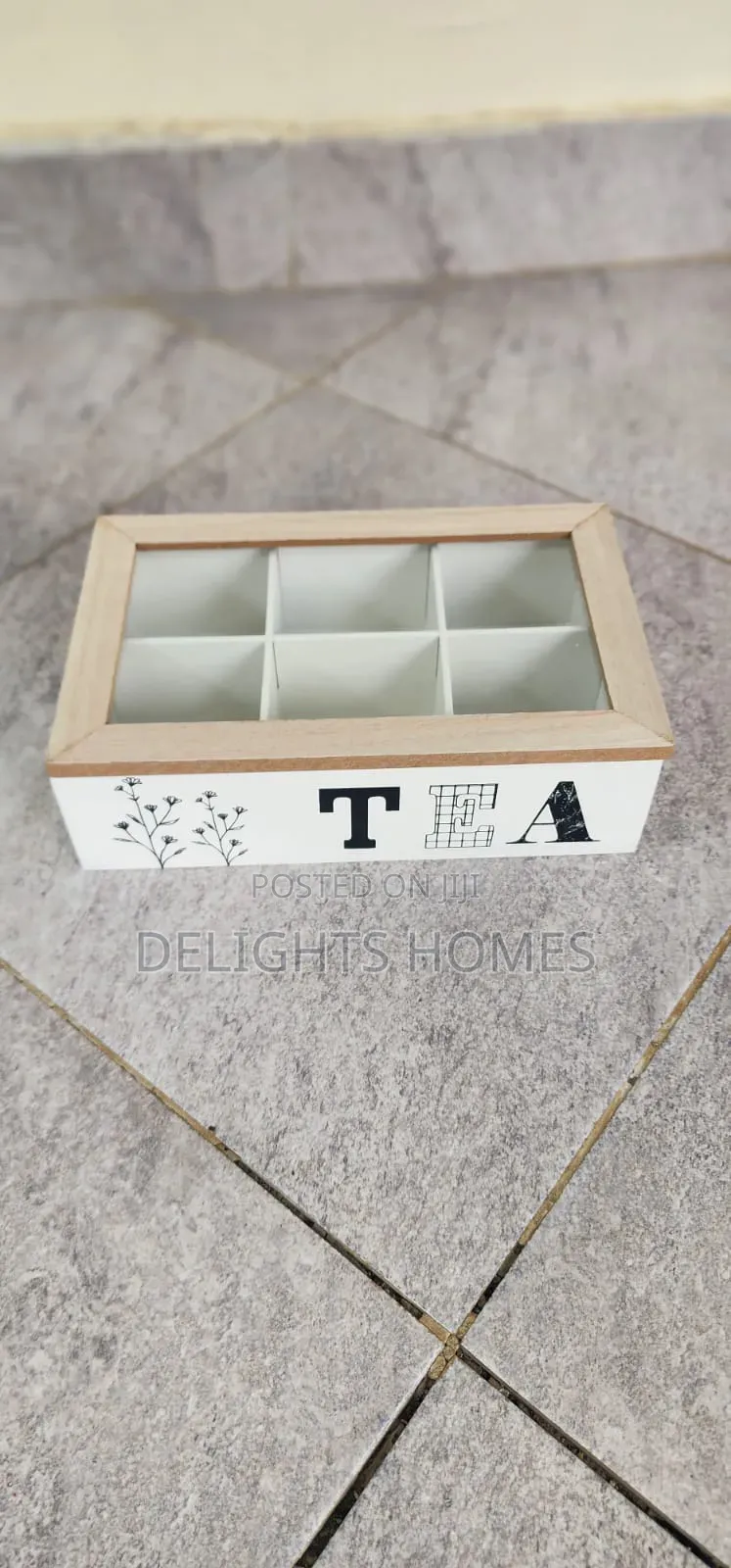 6 Compartments Wooden Teabag / Coffee Organizer-Hog