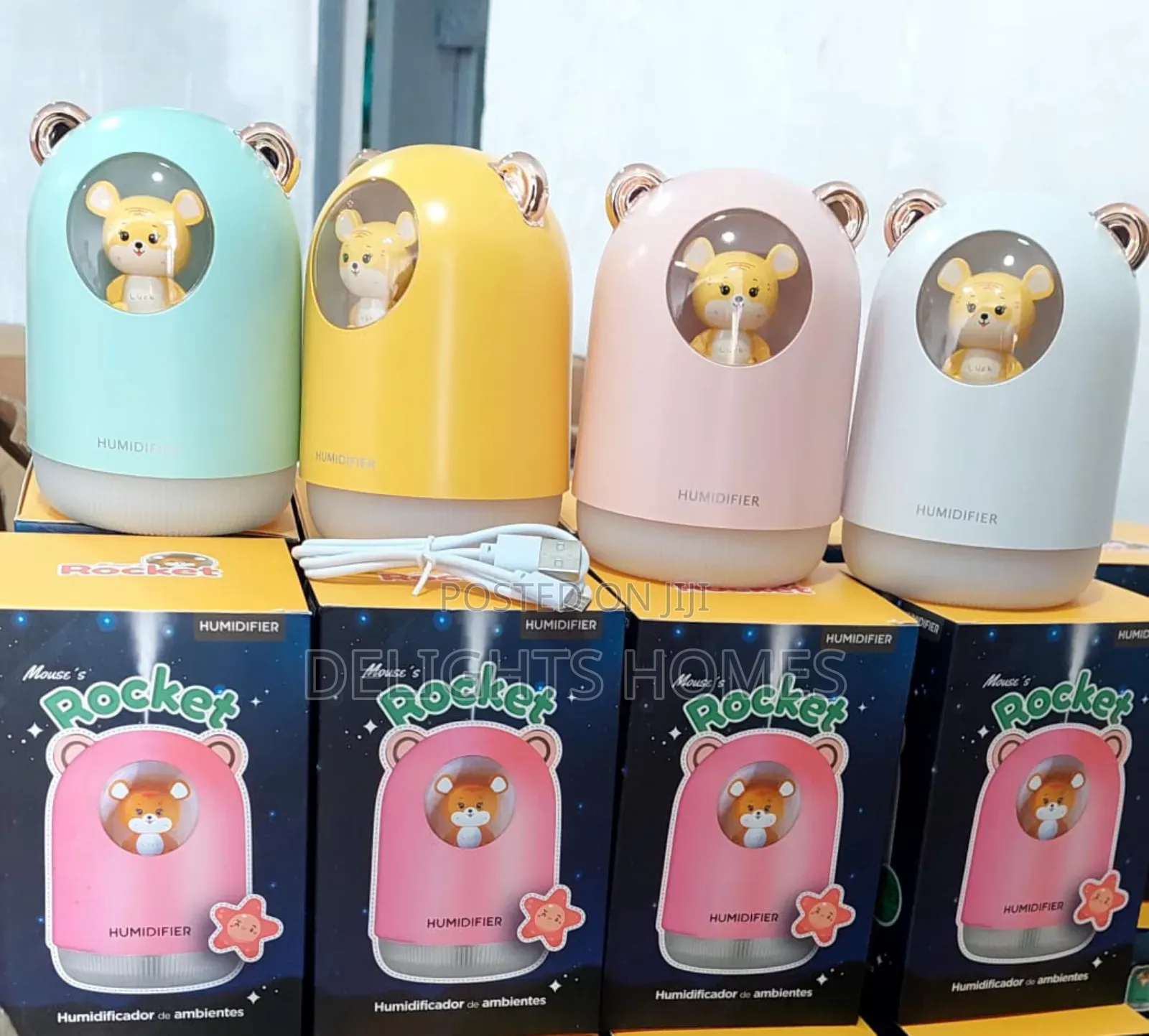 300ml USB Tiger Mini Humidifier With LED Light-Hog