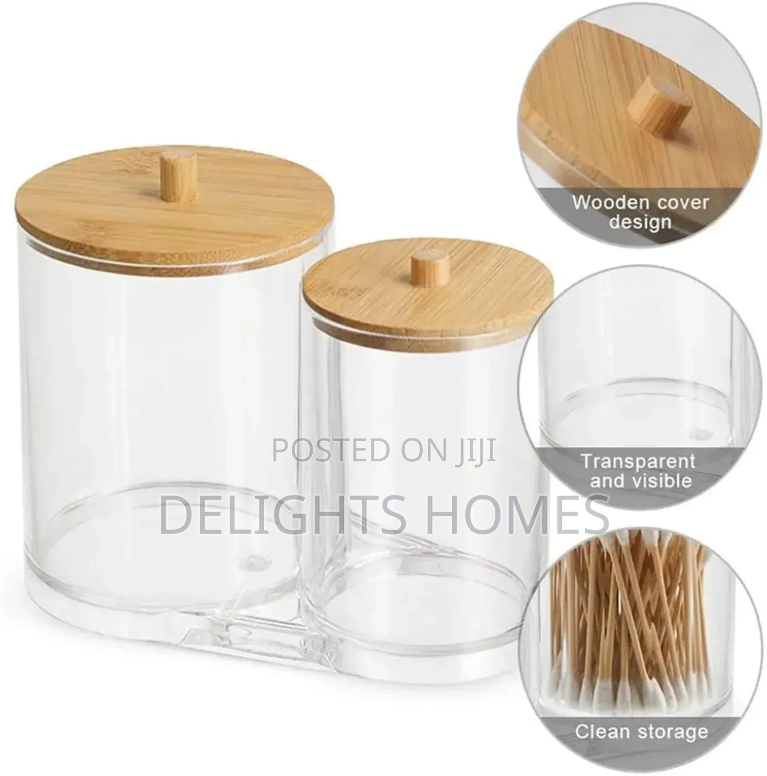 Double Compartment Acrylic Makeup Organizer Storage Box-Hog