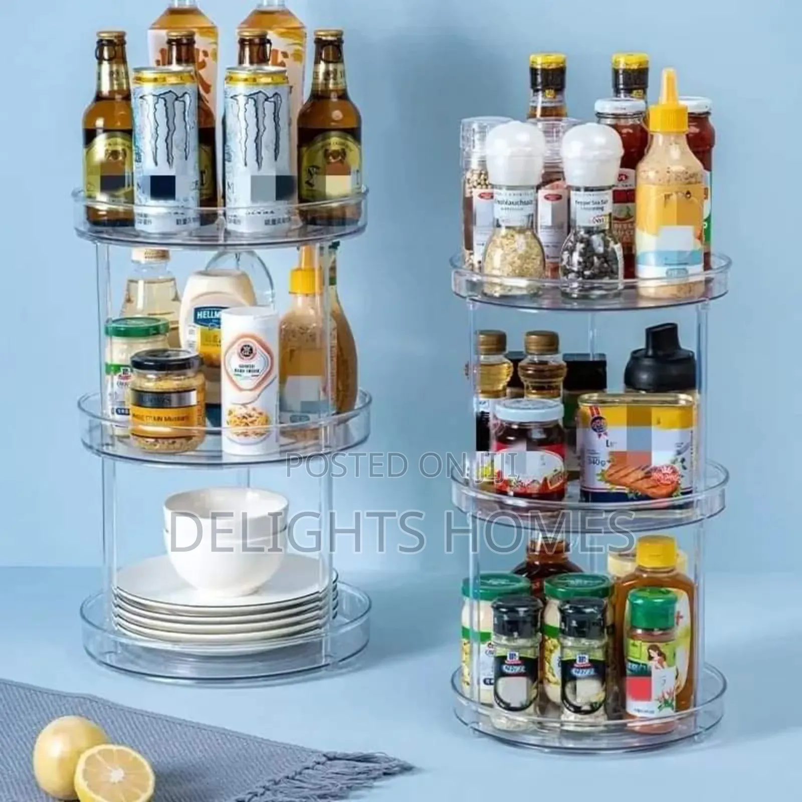 3 Layer 360 Rotation Cabinet Turntable Organizer-Hog