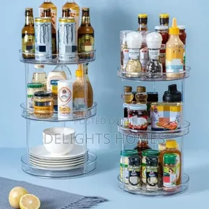3 Layer 360 Rotation Cabinet Turntable Organizer-Hog