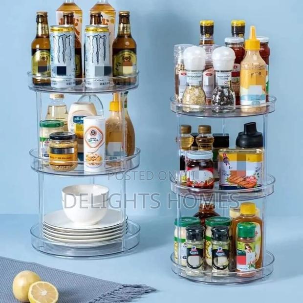 3 Layer 360 Rotation Cabinet Turntable Organizer-Hog