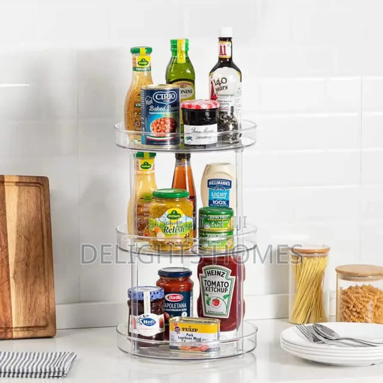 3 Layer 360 Rotation Cabinet Turntable Organizer-Hog